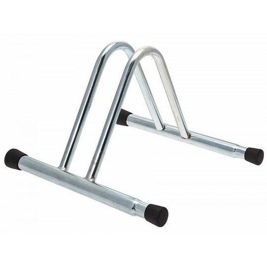 One space grounded-based bike matchable rack in galvanized steel - with caps