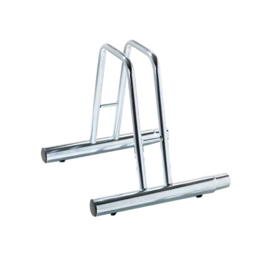 One space high and adjustable grounded-based bike rack
