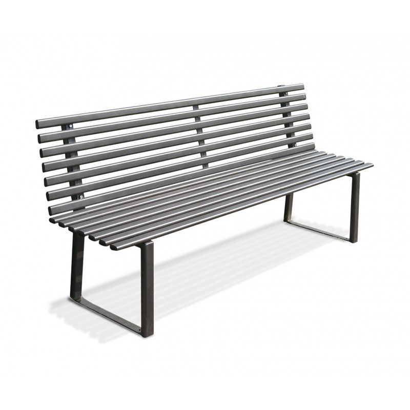 steel garden bench