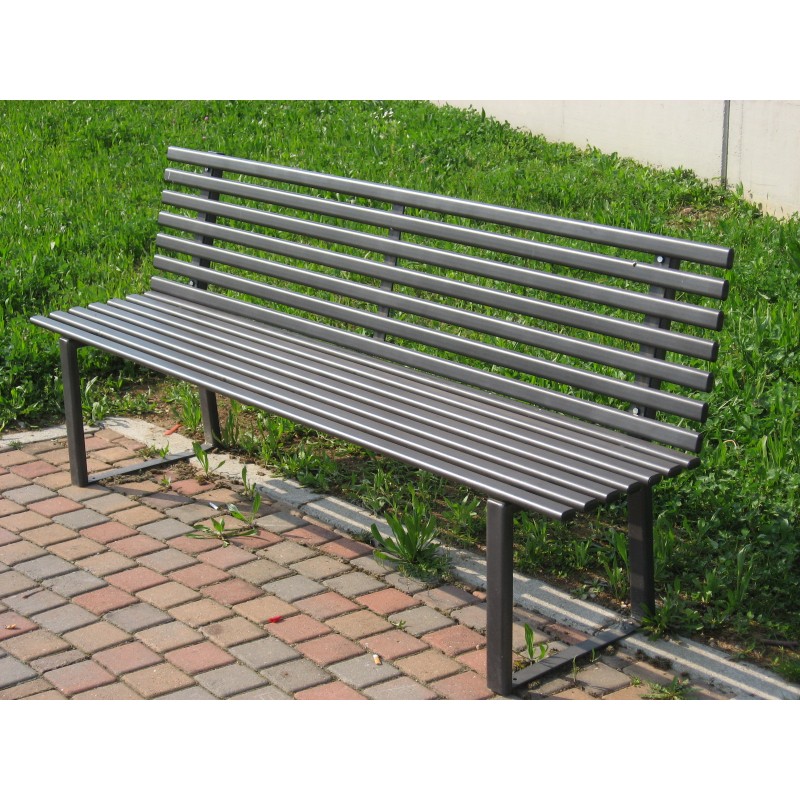 steel garden bench