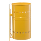 Urban bin without pole painted yellow