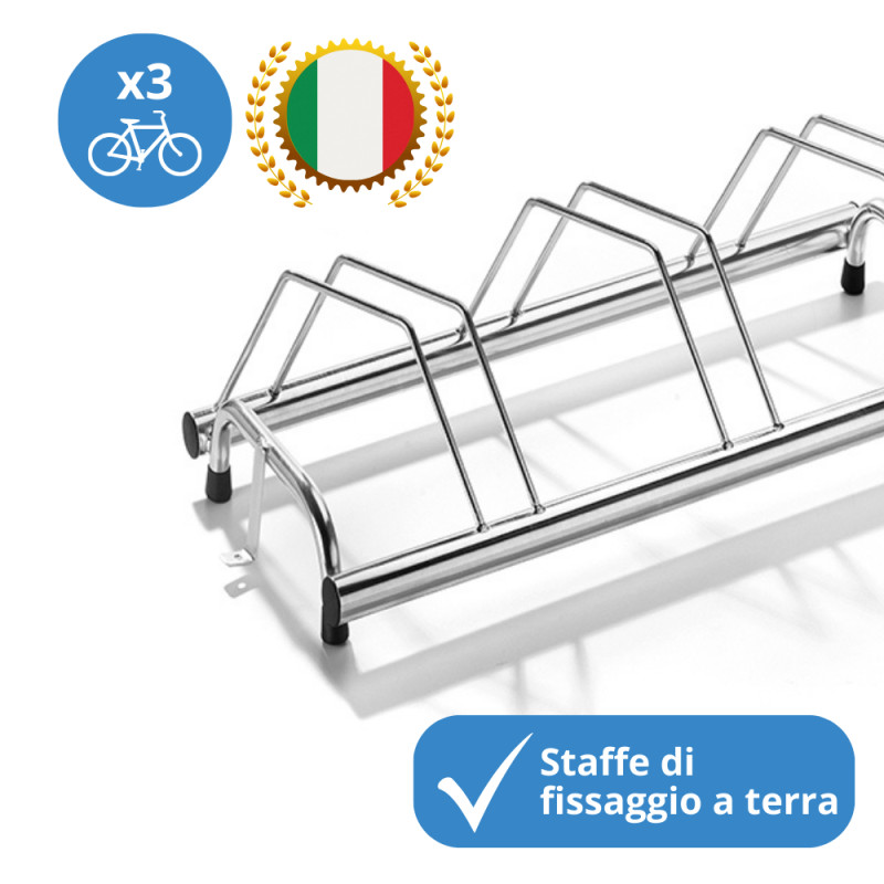 Porte-vélo incliné 3 places