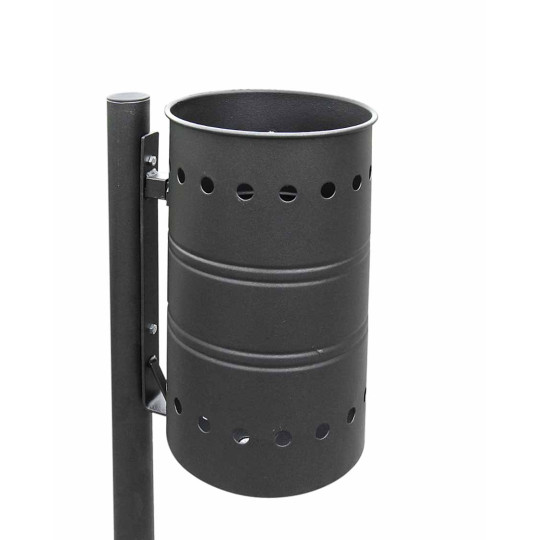 Poubelle mobilier urbain en acier