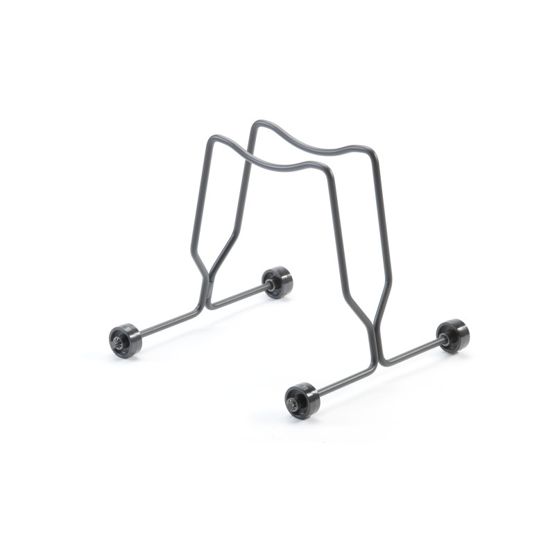PORTA BICI A TERRA 1 POSTO CON RUOTE FISSE VERNICIATO NERO RANGRINZANTE LARGEZZA POSTEGGIO RUOTE 8CM