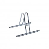 One space high grounded-based bike conjuction rack in galvanized steel